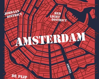 Amsterdam' Map - Mappa di Amsterdam - Amsterdam's  Landkarte