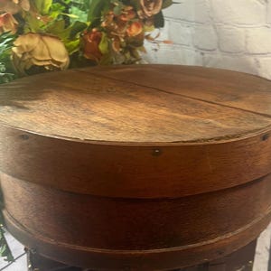 Vintage Solid Wood Cheese Box