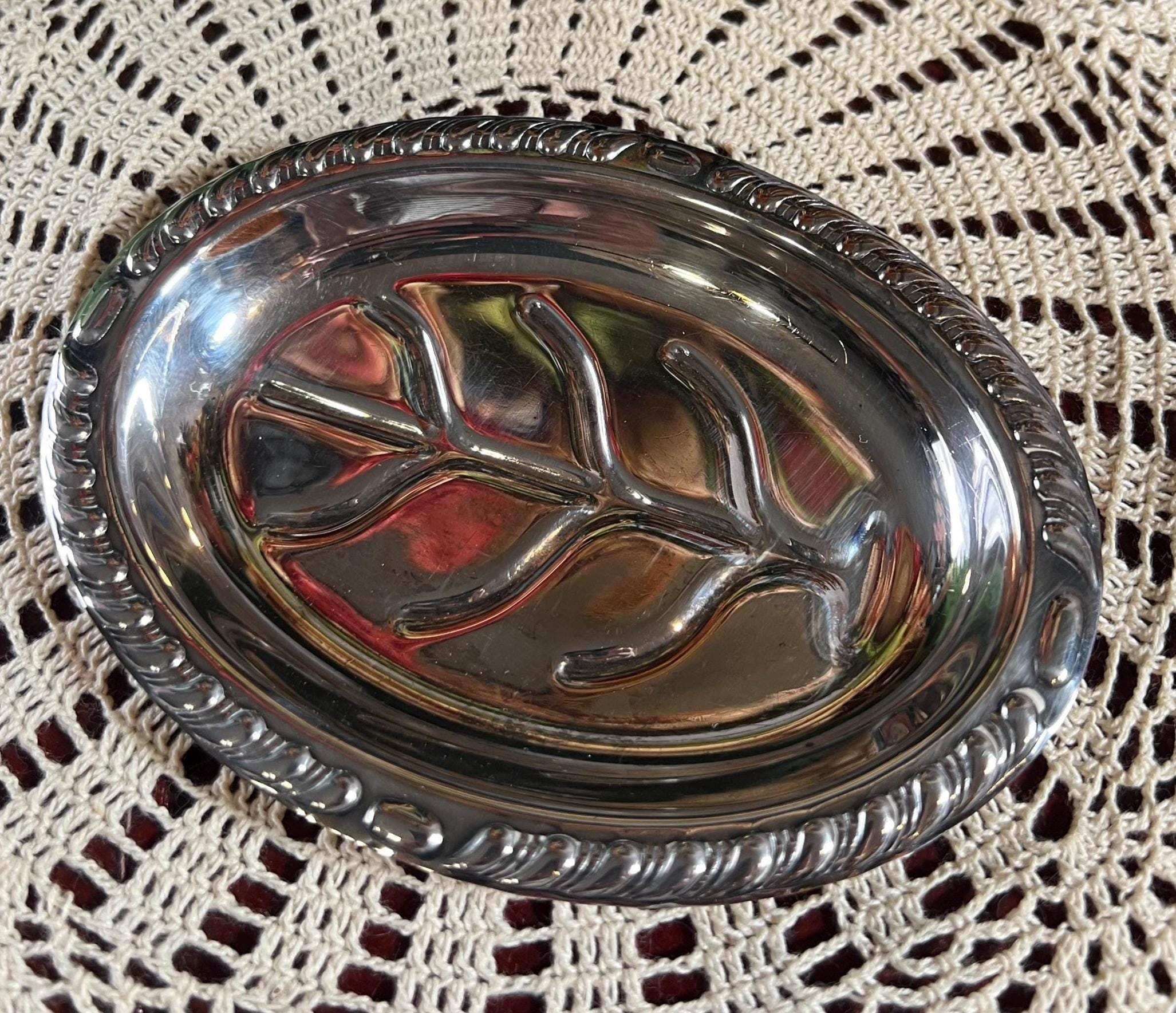 ヴィンテージ シルバープレート ミニオーバルトレイ - Etsy 日本