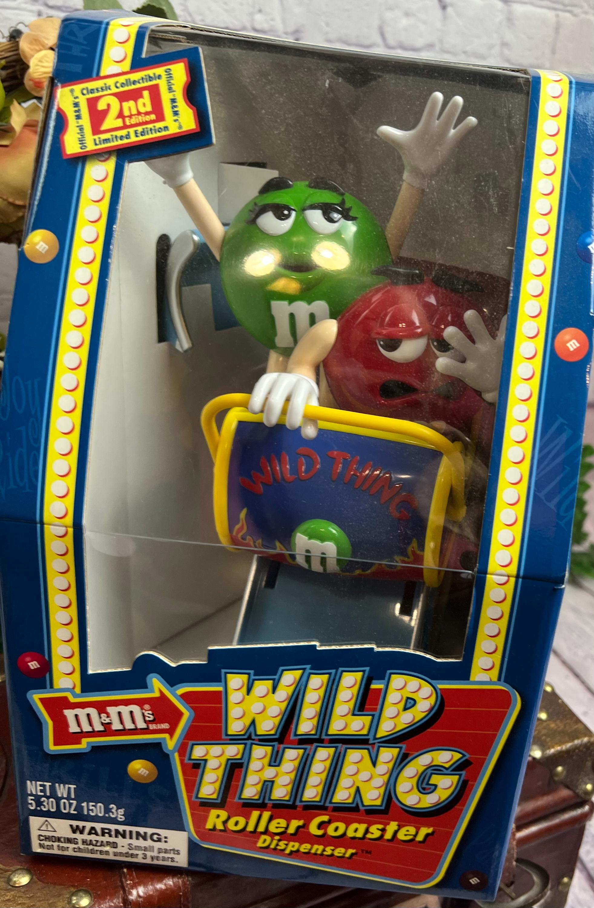 Vintage M&m's Wild Thing Roller Coaster Dispenser Never Opened