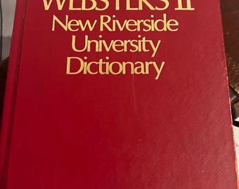 Vintage Webster's II New Riverside University Dictionary