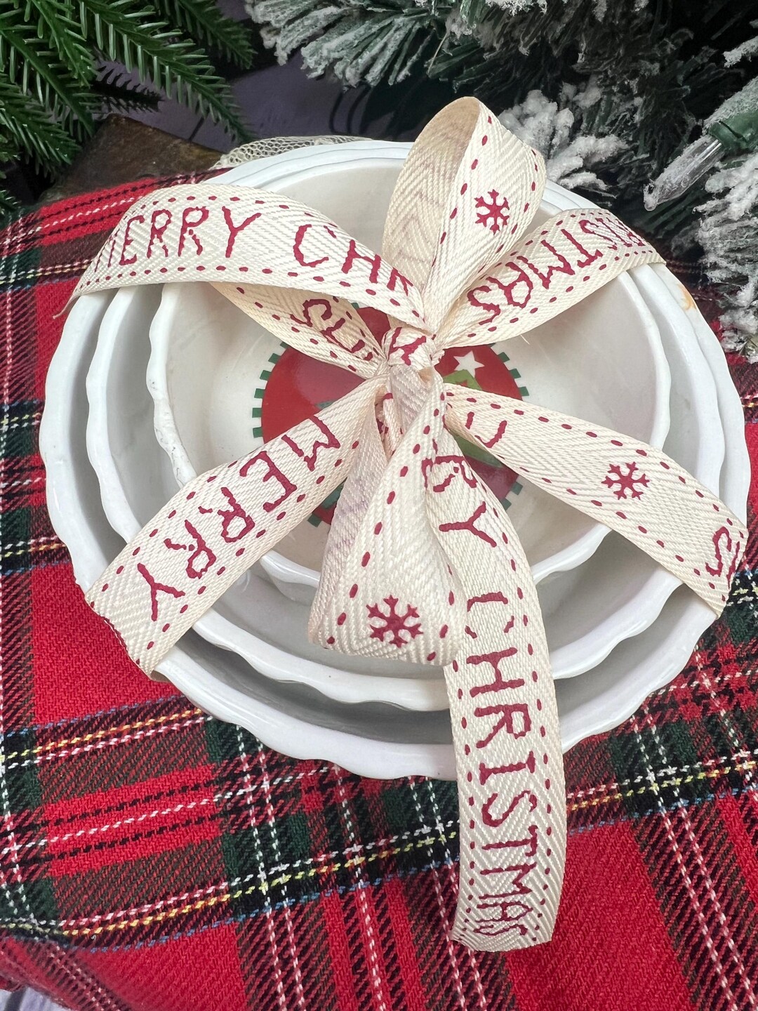 Vintage Christmas Tree Set/3 Ramekins - Etsy