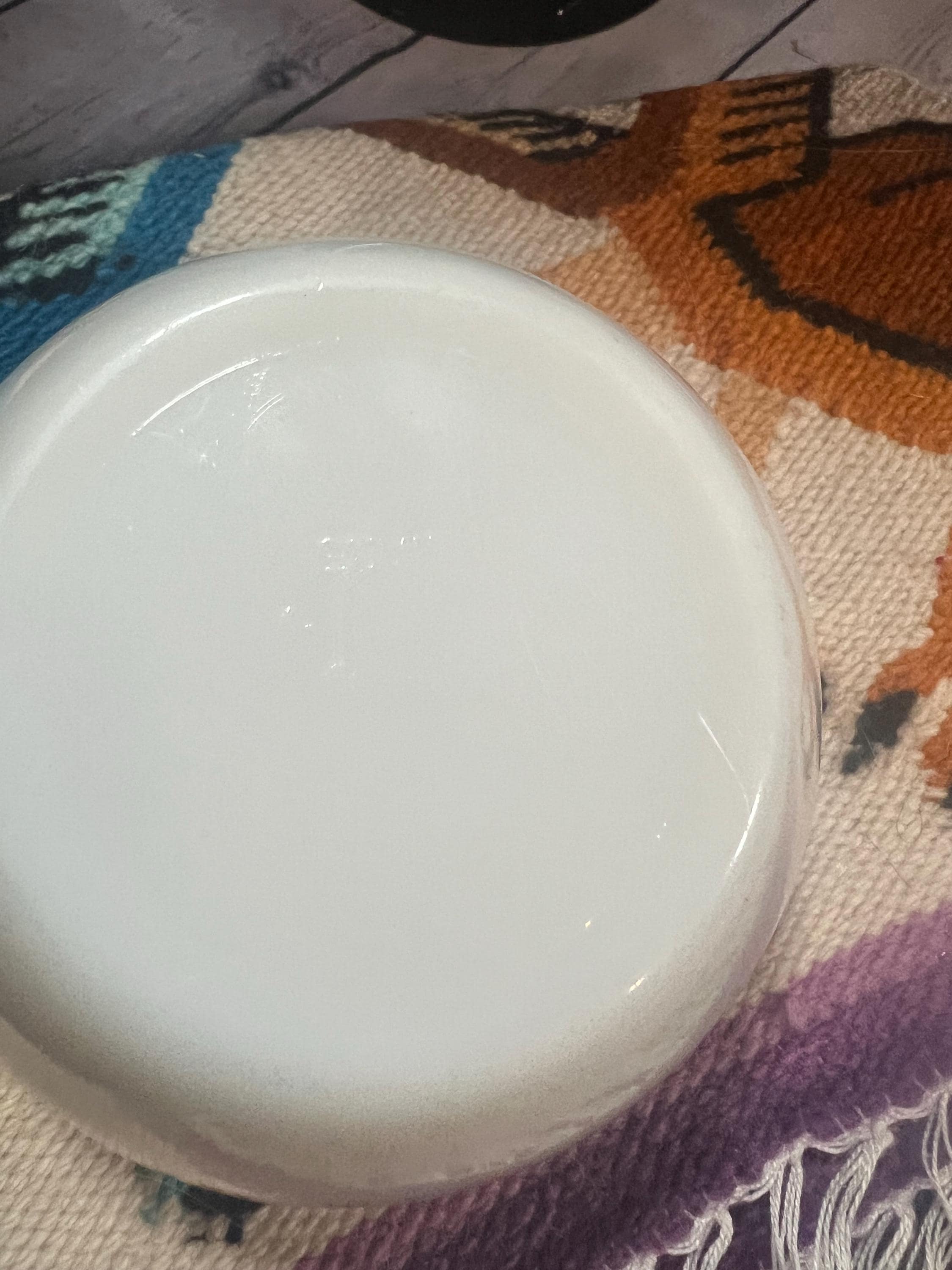 Set of 2 Davy Crockett Cereal Bowls White Milk Glass Red Fire King