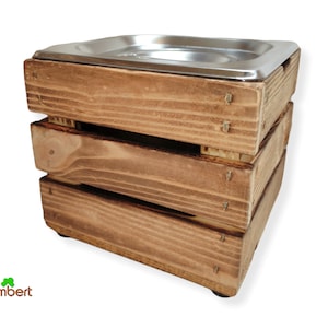 Rustic BIO WASTE BIN made of WOOD and stainless steel COMPOST BIN Organic Waste Compost Trash can Waste Container Sustainable Gift Kitchen