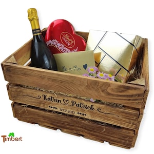 Rustic GIFT BOX FARMER BOX Pleasure Box Wedding Gift PERSONALIZED Vintage Wooden Box Money Gift BoHo Wooden Anniversary