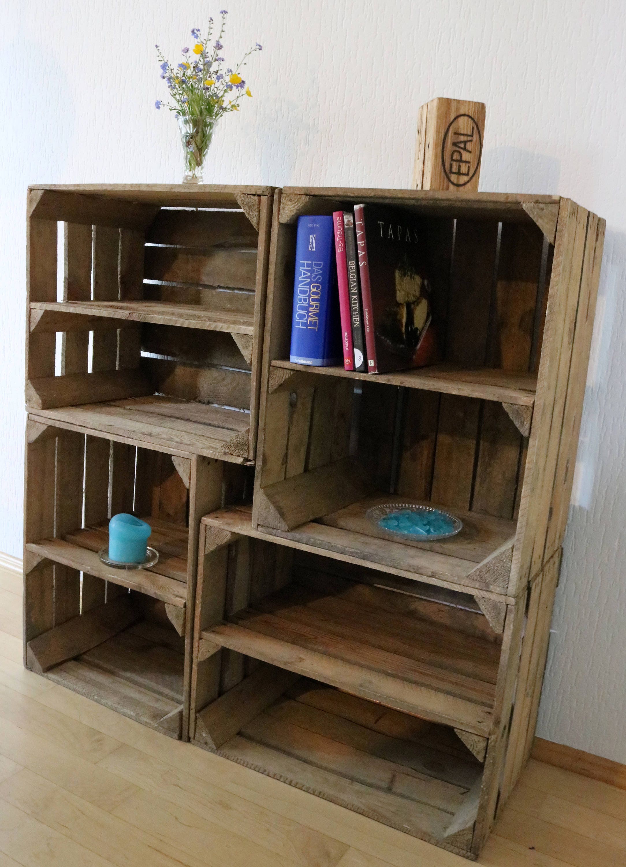 LEKEFETO 4 Scatole In Legno Massello 10x10x6cm - Naturali, Rustiche Per Decorazioni E Fai Da Te - Foto 4