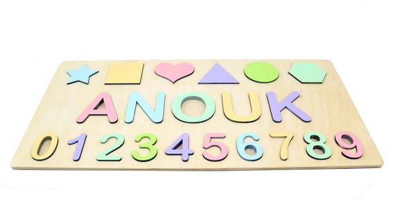 Montessori Spielzeug ab 1 2 3 4 Jahre Holzpuzzle Kleinkind Buchstaben Zahlen 