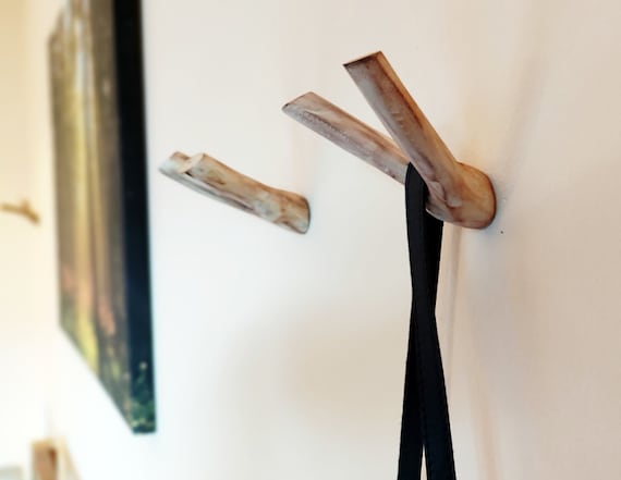 Wood Wall Hooks, 2 Set Wooden Wall Hooks Wood Hooks Coat Hooks