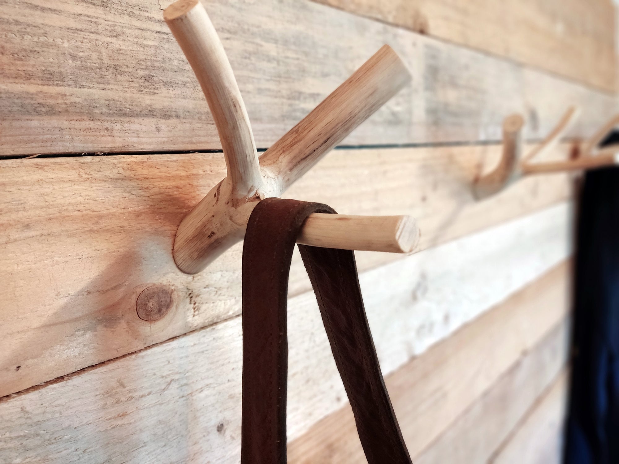 Ganci Da Parete In Legno Massello, Set Da 6, Resistenti (fino A 11 Kg), Per Cappotti, Borse, Asciugamani, Stile Moderno E Minimalista - 2