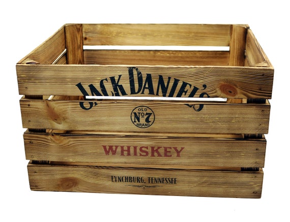 VINTAGE WHISKEY BOX Wooden Box With Whiskey Branding Rustic