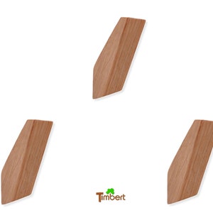 SET van 3 wandhaken van massief wild eiken HANDDOEKHAKEN HOUTEN haken kapstokhaken duurzame kapstokhaken handdoekhouder badkamer keuken cadeau