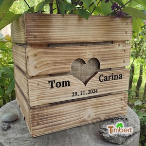 CASSETTA PER PIANTE in LEGNO + motivo cuore e incisione fioriera personalizzabile regalo per matrimonio aiuola rialzata quadrata in legno anniversario giardino