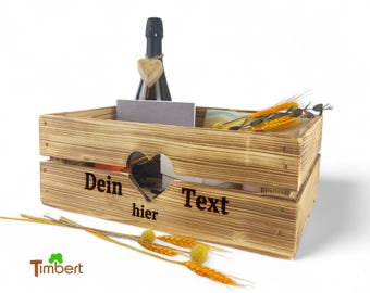 COFFRET CADEAU avec MOTIF découpé et DONNÉES DE SOUHAITS coffret cadeau pour anniversaire Noël mariage boîte en bois boîte en bois avec coeur étoile