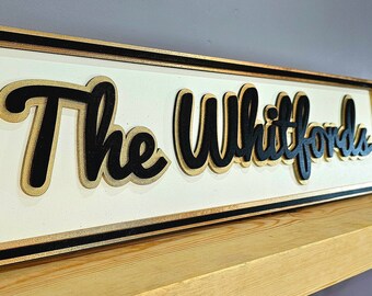Personalised Wooden Name Sign - Wall Decoration - Nursery - hallway –kitchen – games room – wedding - anniversary – new home – welcome.