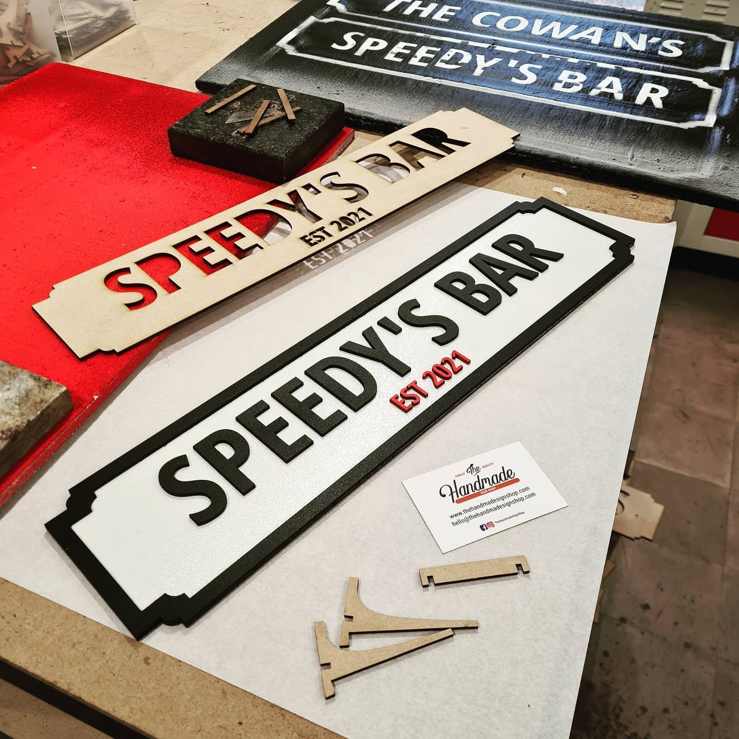 Personalised Name Street Sign With EST Date - Handmade & Painted ...