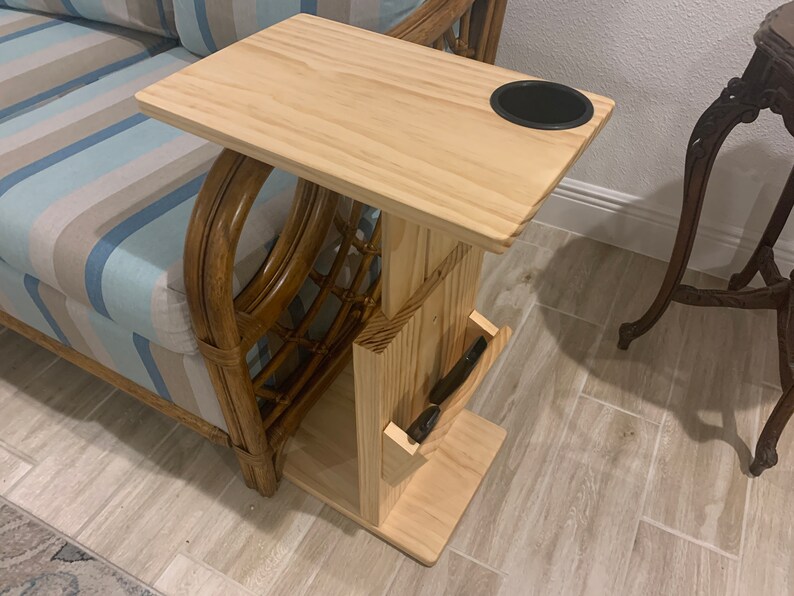 iPad stand Tablet holder C Table Tablet Stand Sofa Arm Rest Folding Tray Table Cup Holder Remote Holder TV Tray Table Java Side Table
