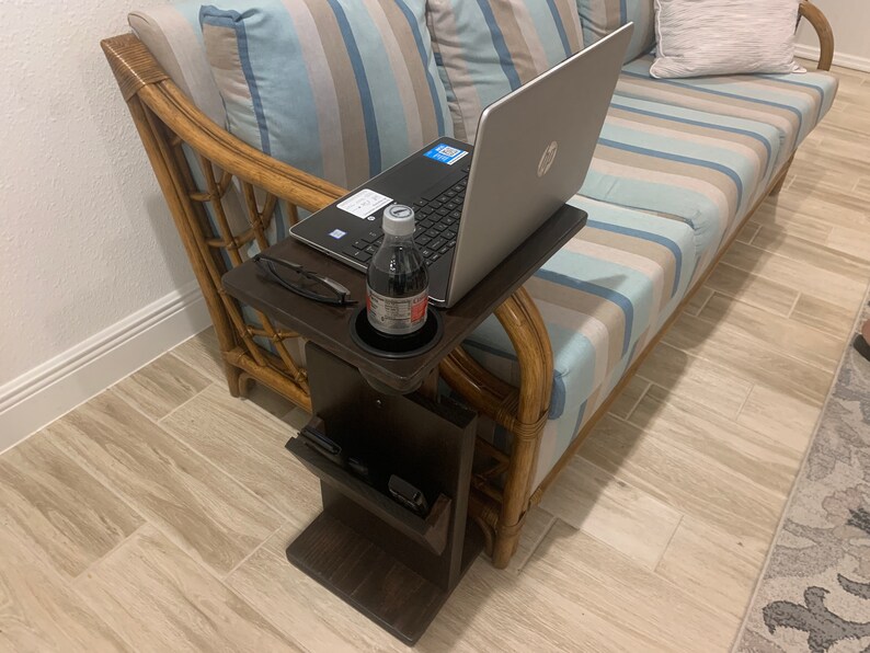 iPad stand Tablet holder C Table Tablet Stand Sofa Arm Rest Folding Tray Table Cup Holder Remote Holder TV Tray Table Java Side Table