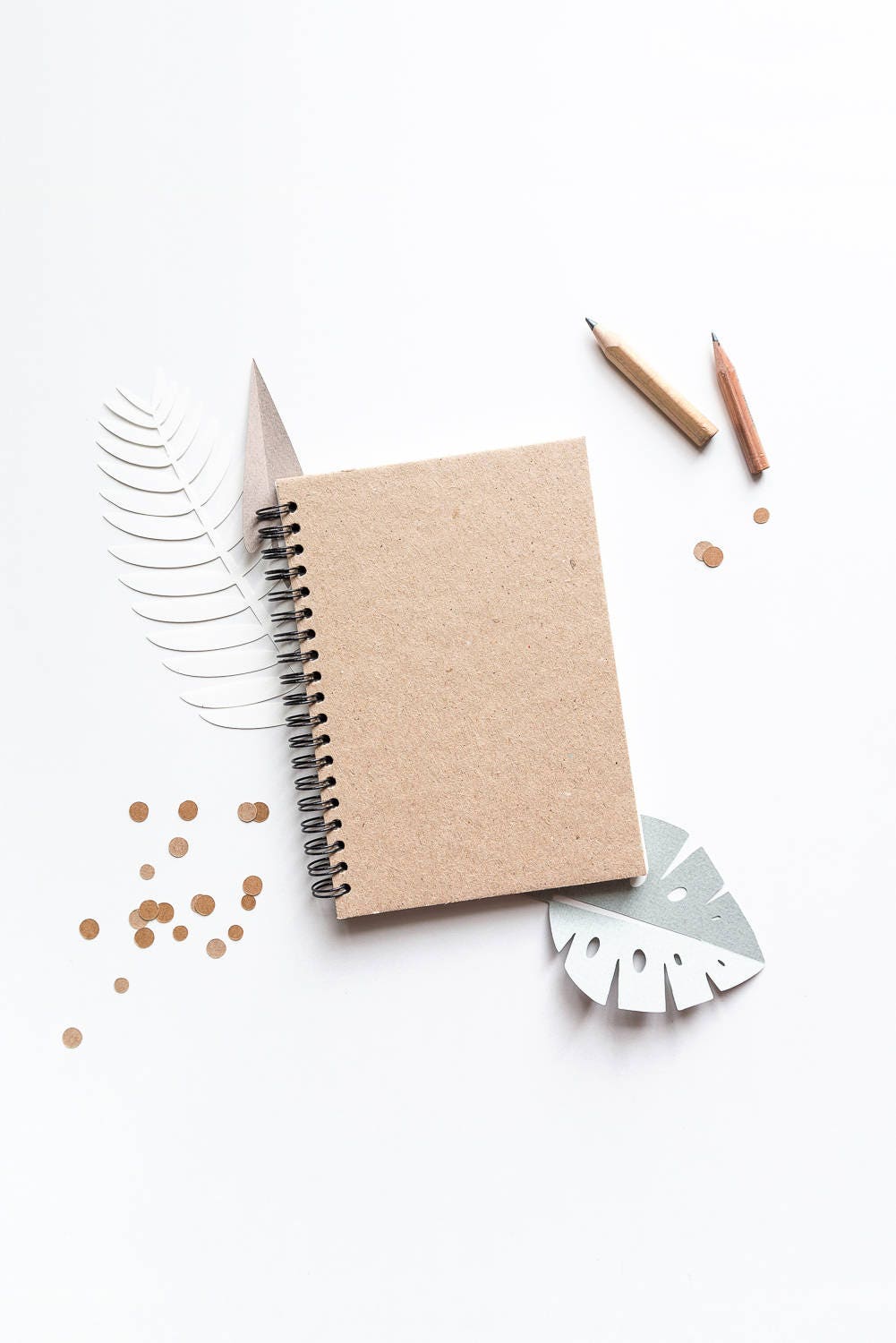 Spiral Notebook B6 Plain Flip Notebook Sketchbook Kraft Etsy