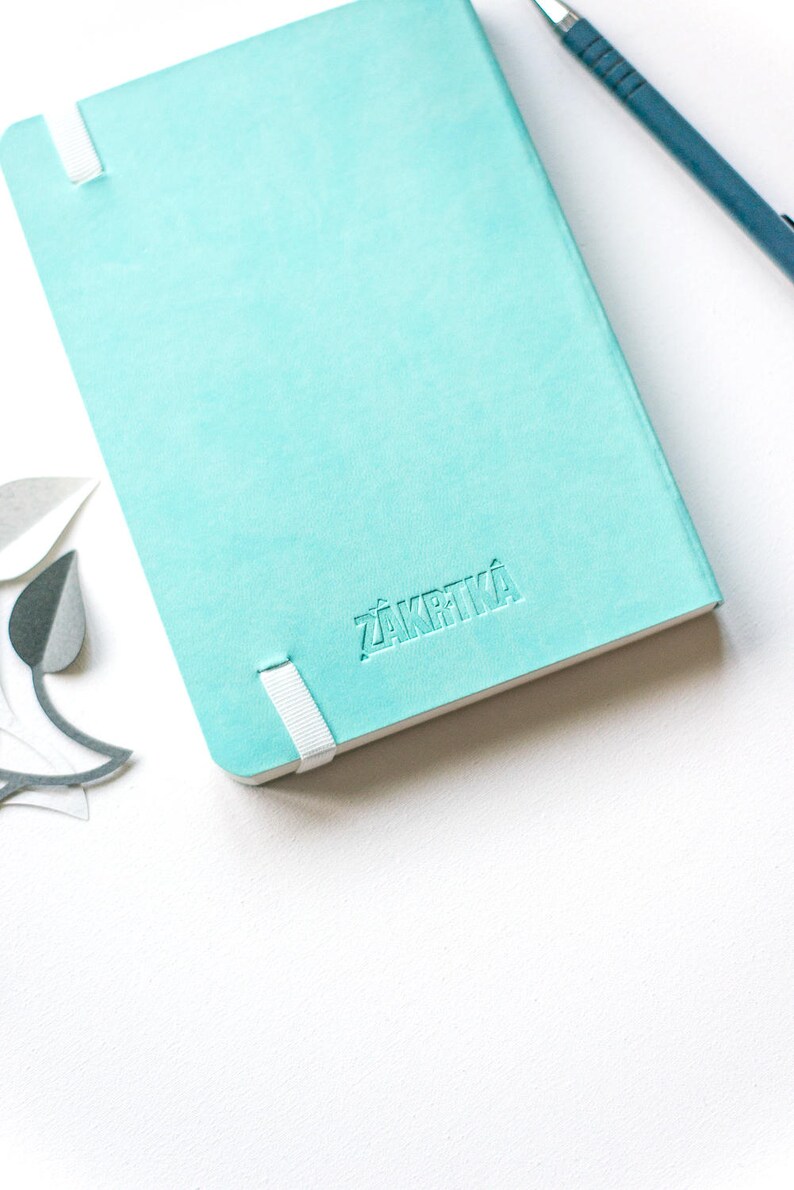 Pocket Mint A6 Notebook Mini Notepad Vegan Cover Eco Friendly Etsy