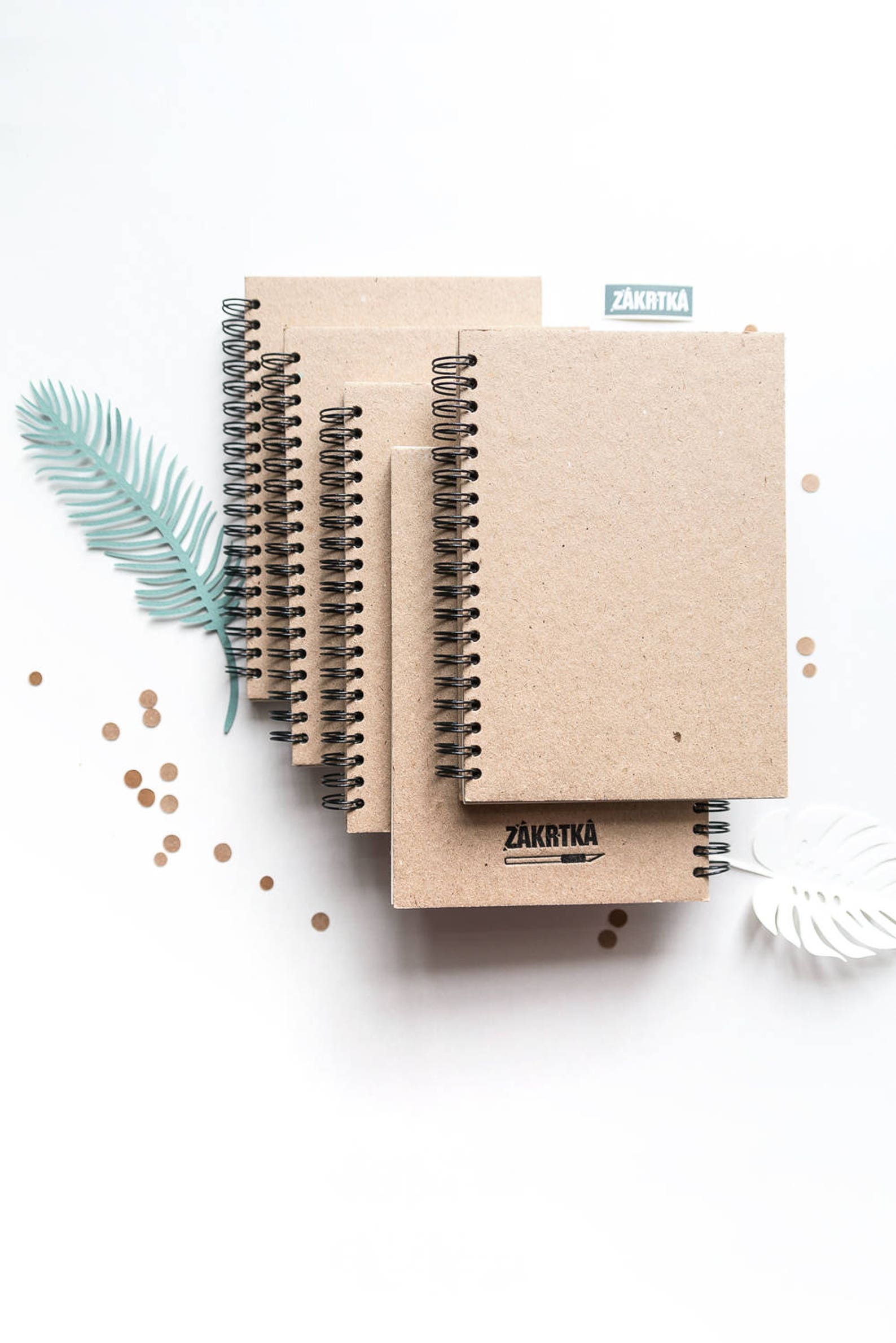 Spiral Notebook B6 Plain Flip Notebook Sketchbook Kraft Etsy