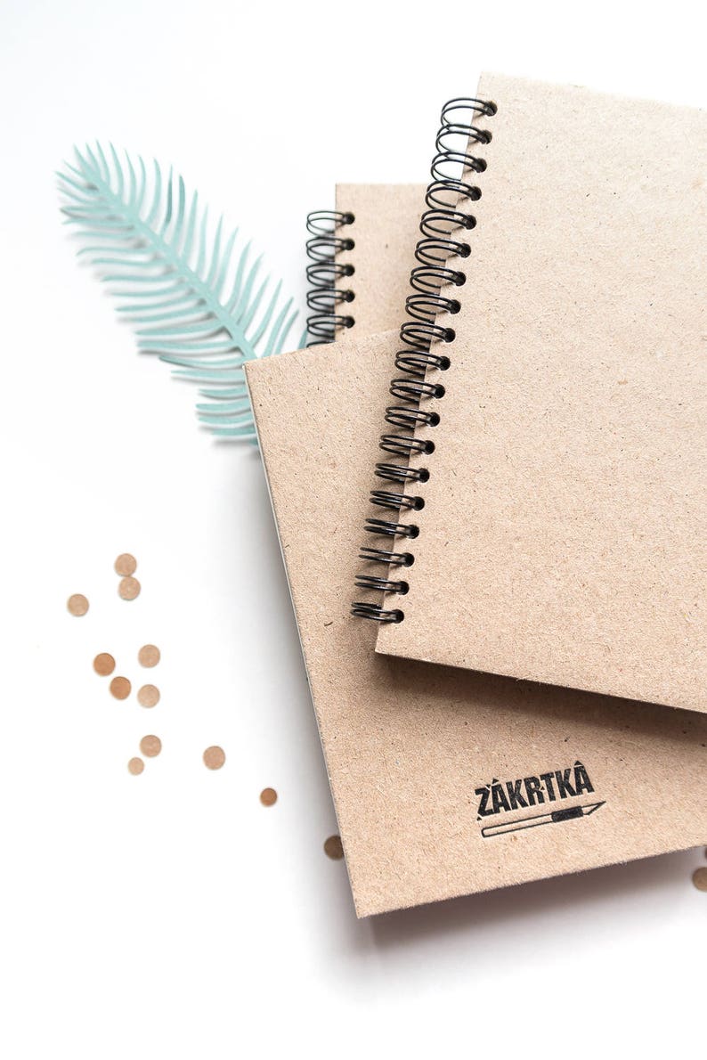 Spiral Notebook B6 Plain Flip Notebook Sketchbook Kraft Etsy