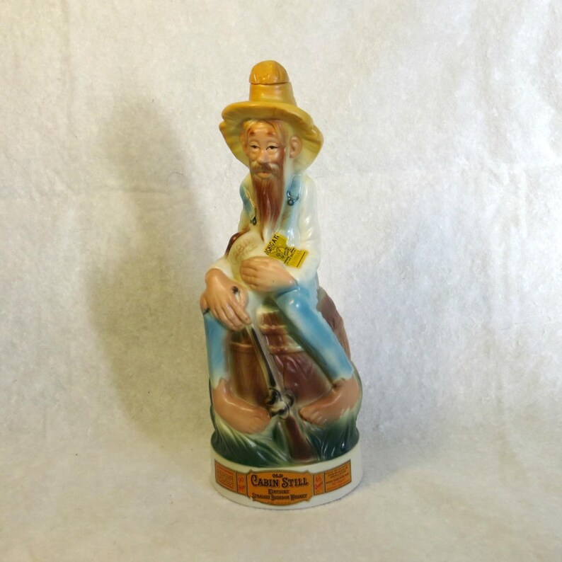 Old Cabin Still Hillbilly Kentucky Bourbon Porcelain Decanter Etsy