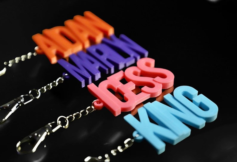 Personalized 3D Printed Keychains CUTE GIFT Trendy Etsy