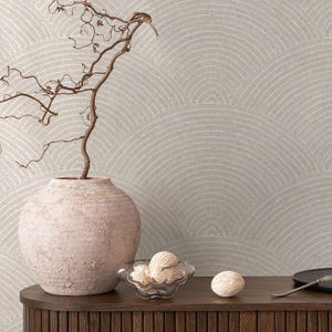 Carta da parati Art Déco Beige Avorio - B977