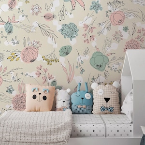 Removable Wallpaper Scandinavian Wallpaper Temporary Wallpaper Vintage Wallpaper Peel and Stick Wallpaper Wall Paper - A677