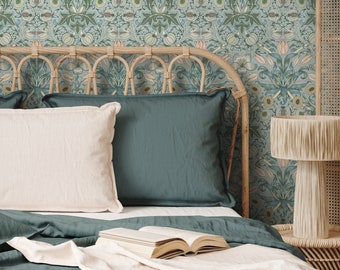 Removable Wallpaper Scandinavian Wallpaper Temporary Wallpaper Flowers Wallpaper Peel and Stick Wallpaper Wall Paper - B908