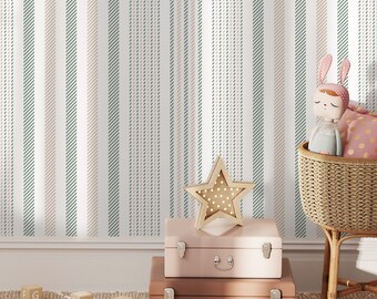 Minimalist Striped Wallpaper Farmhouse wallpaper Peel and Stick and Traditional Wallpaper - D805
