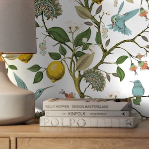 Removable Wallpaper Scandinavian Wallpaper Temporary Wallpaper Vintage Wallpaper Peel and Stick Wallpaper Wall Paper A630 image 1