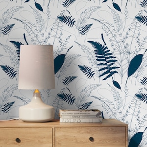 Removable Wallpaper Scandinavian Wallpaper Temporary Wallpaper Flowers Wallpaper Peel and Stick Wallpaper Wall Paper - D977