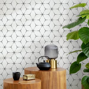 Geometric Modern Black & White Wallpaper - B809