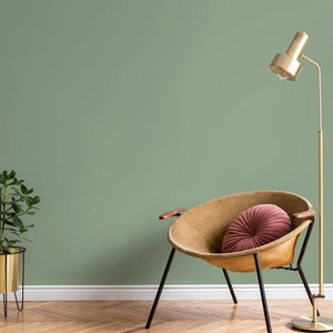 Laurel Green Wallpaper / Solid Color / Peel and Stick Wallpaper Removable Wallpaper Home Decor Wall Art Wall Decor Room Decor - D473