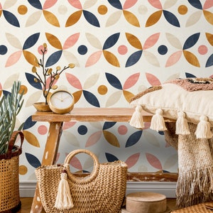 Removable Wallpaper Scandinavian Wallpaper Temporary Wallpaper Vintage Wallpaper Peel and Stick Wallpaper Wall Paper - A733