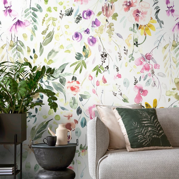 Removable Wallpaper Scandinavian Wallpaper Temporary Wallpaper Vintage Wallpaper Peel and Stick Wallpaper Wall Paper - A648