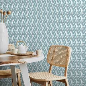 Removable Wallpaper, Scandinavian Wallpaper, Minimalistic Wallpaper, Peel and Stick Wallpaper, WallPaper, Art Deco - A928