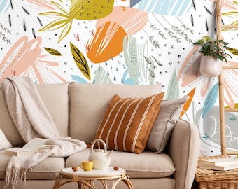 Verwijderbaar behang Scandinavisch behang Abstract Scandinavisch behang Peel-and-Stick-behang - A778