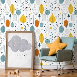 Carta da parati rimovibile, carta da parati scandinava, carta da parati temporanea, carta da parati minimalista, carta da parati staccabile e adesiva, carta da parati, Boho - A398