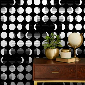 Removable Wallpaper Scandinavian Wallpaper Minimalist Circle Wallpaper Peel and Stick Wallpaper Wall Paper - D941