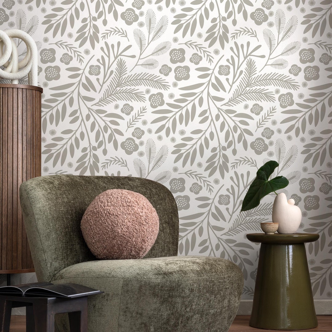 Removable Wallpaper, Scandinavian Wallpaper, Temporary Wallpaper ...