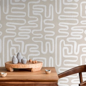 Removable Wallpaper Scandinavian Wallpaper Temporary Wallpaper Vintage Wallpaper Peel and Stick Wallpaper Wall Paper Boho - C144