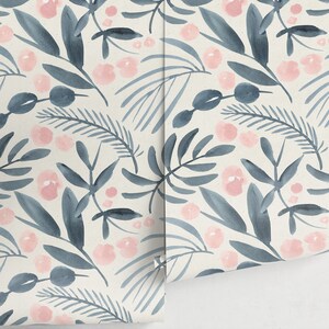 Removable Wallpaper Scandinavian Wallpaper Temporary Wallpaper Contemporary Flower Wallpaper Peel and Stick Wallpaper Wall Paper A748 image 5