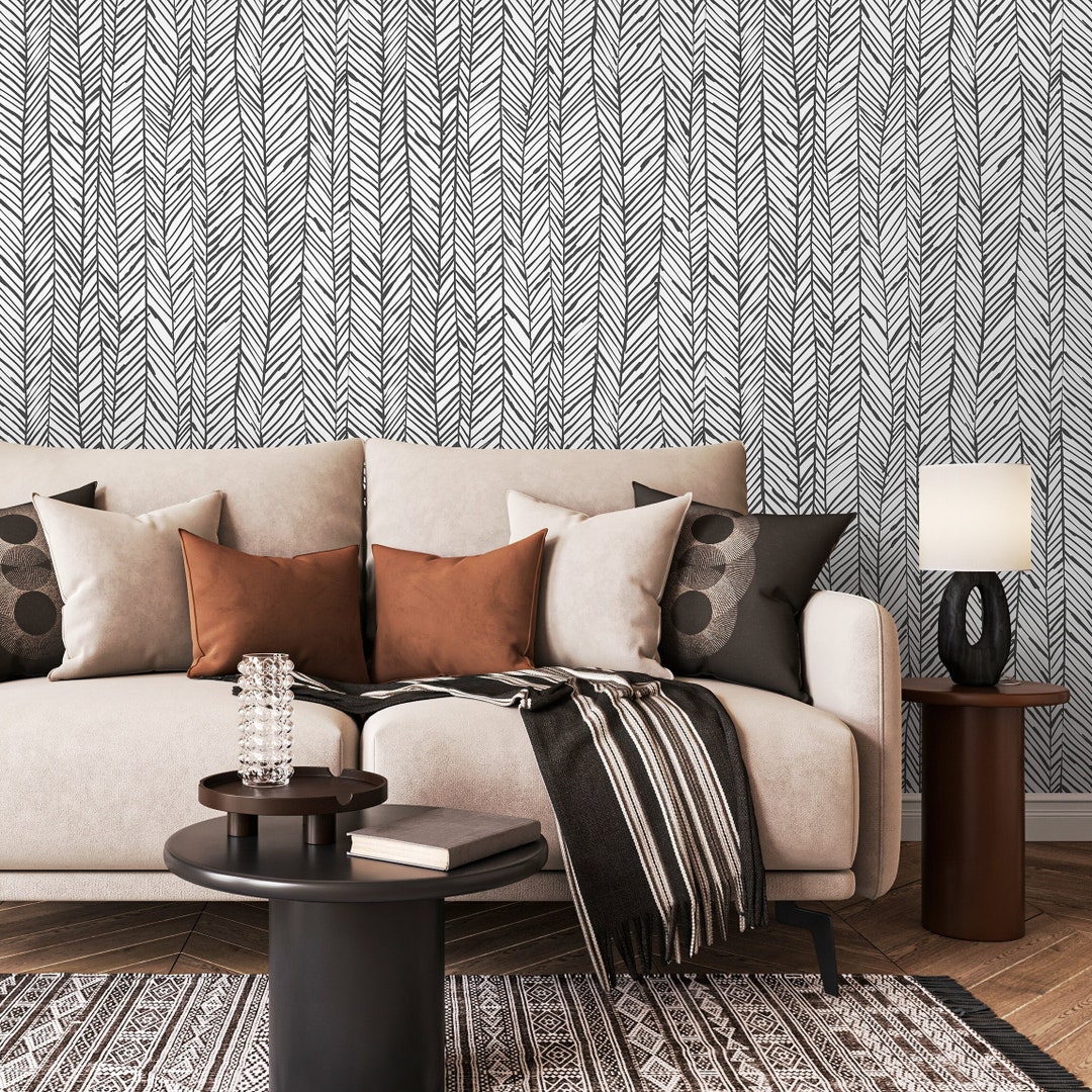 Removable Wallpaper, Scandinavian Wallpaper, Temporary Wallpaper ...
