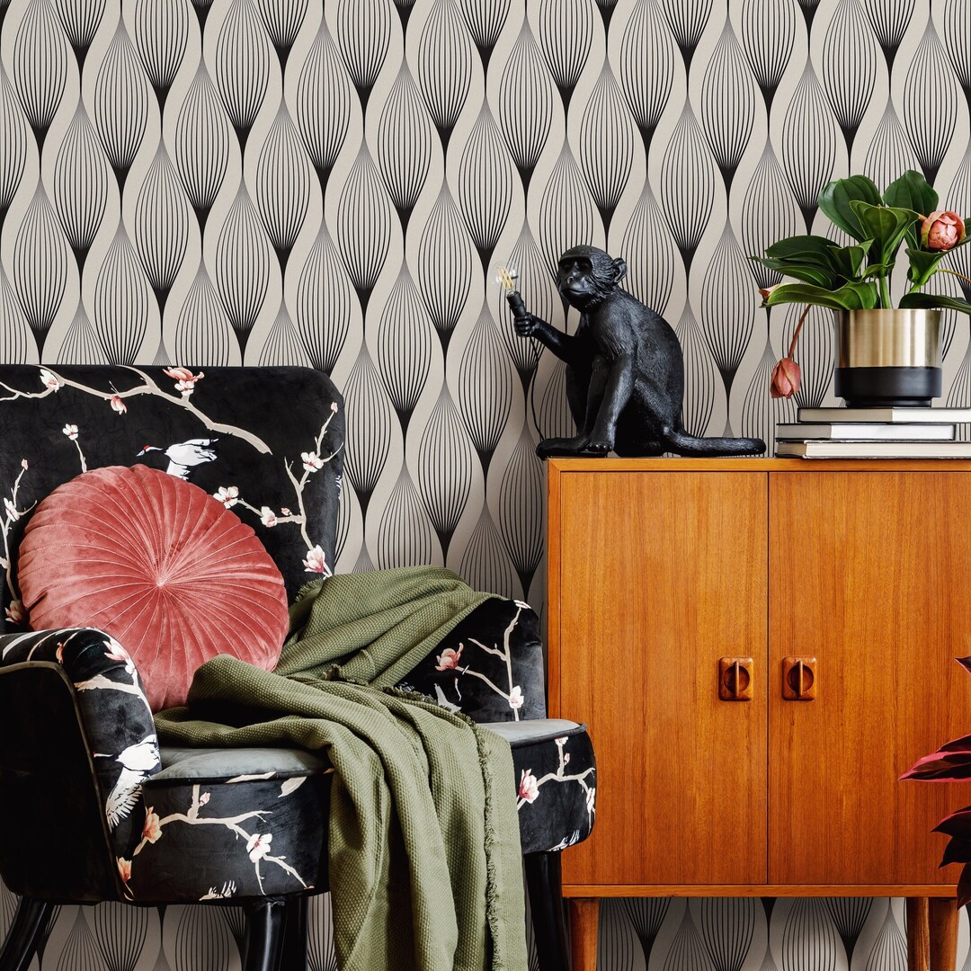 Removable Wallpaper Scandinavian Wallpaper Minimalist Geometric ...