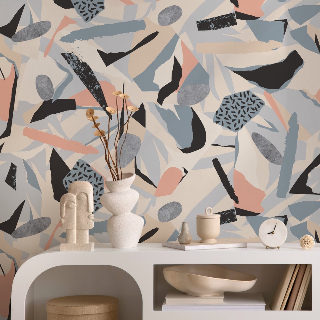 Removable Wallpaper Scandinavian Wallpaper Abstract Wallpaper Peel and ...