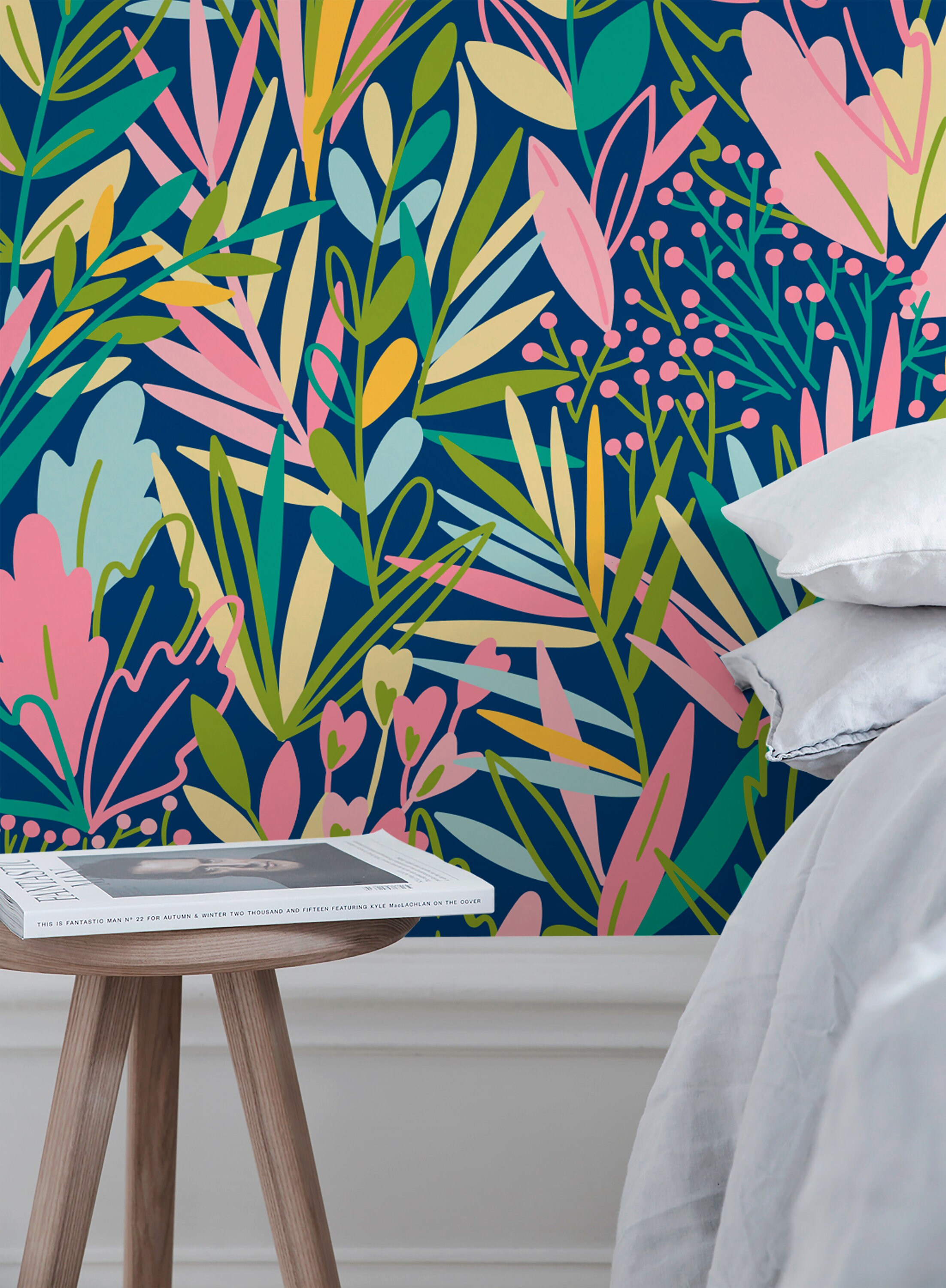 Removable Wallpaper Scandinavian Wallpaper Temporary Wallpaper Vintag…