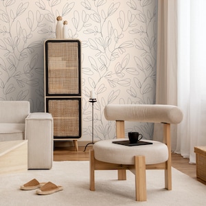 Tapete Schälen und Aufkleben Tapete Abnehmbare Tapete Wohnkultur Wandkunst Wanddekor Raumdekor / Abstrakte Boho Blätter Tapete - C355