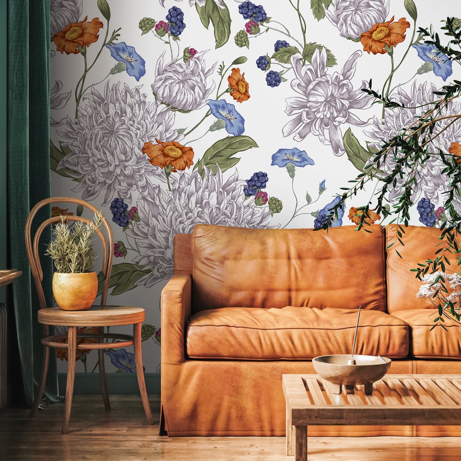 Removable Wallpaper Scandinavian Wallpaper Temporary Wallpaper ...